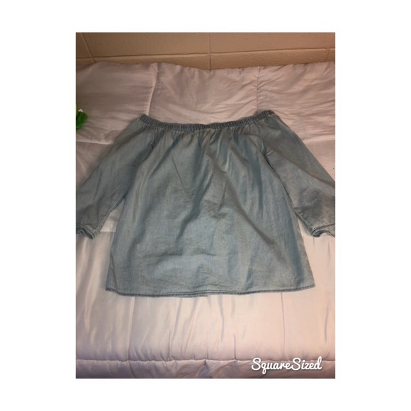 off the should denim top - Picture 1 of 1